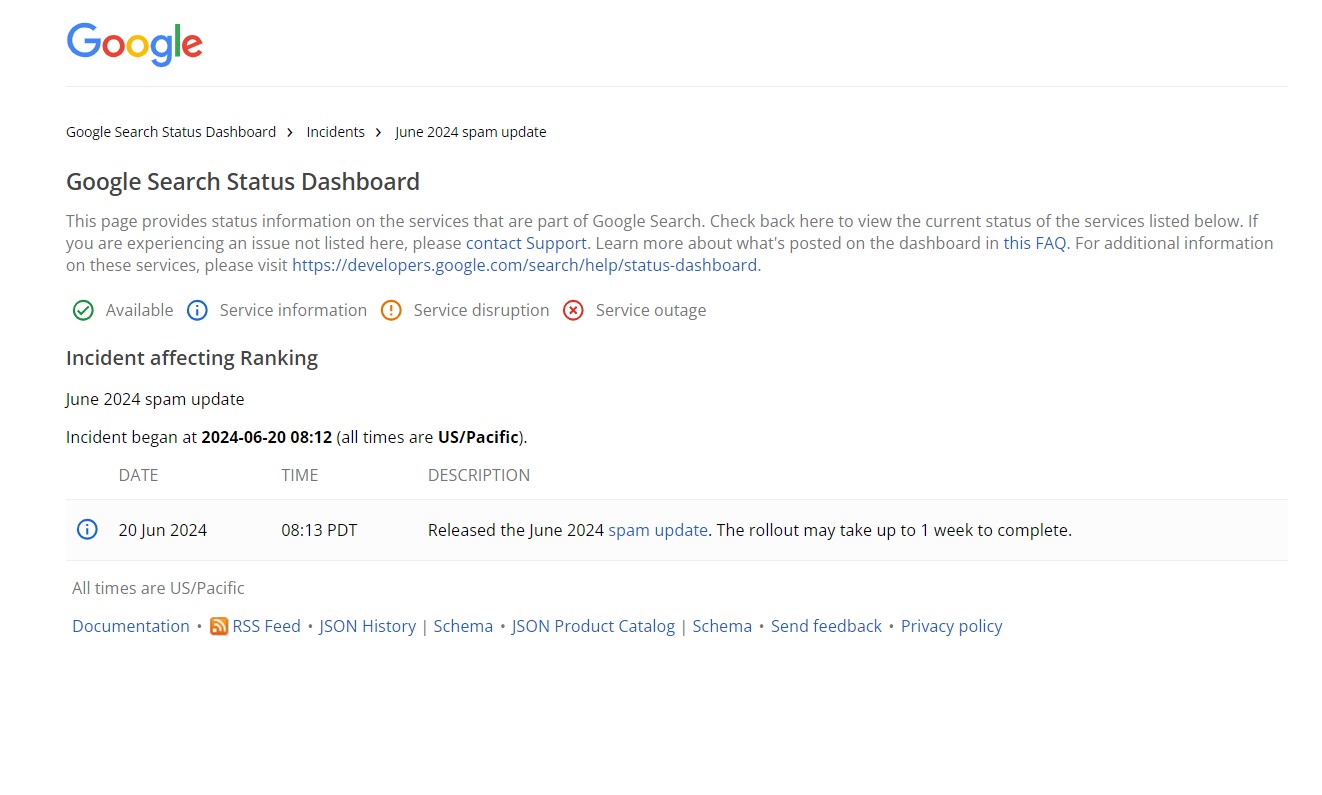 google spam güncellemesi haziran 2024